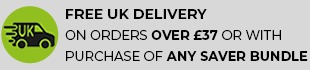 Free UK delivery on orders over &pound;29.99 or with purchase of any saver bundle