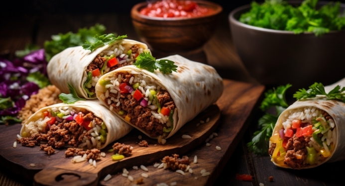 Delicious burrito made with JD Seasonings