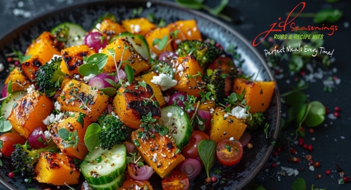 Cajun Butternut & Feta Salad Recipe made with JD Seasonings