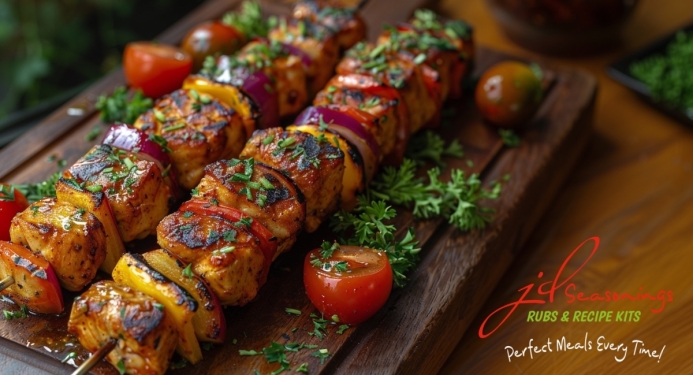 Cheesy Fajita Skewers Recipe made with JD Seasonings