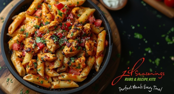 Chicken Fajita Pasta Recipe made with JD Seasonings