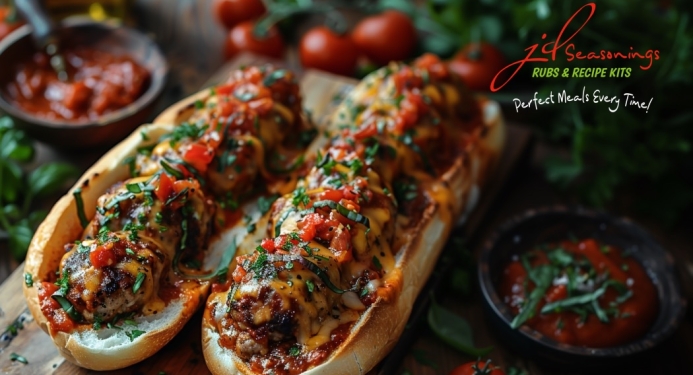 Garlic Bread Meatball Subs Recipe made with JD Seasonings