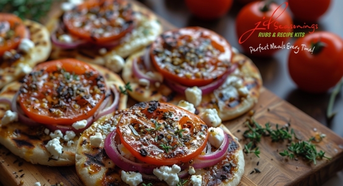 Goats Cheese & Caramelised Onion Pizza Recipe made with JD Seasonings