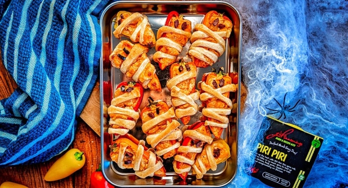 Halloween Piri Piri Pepper Mummies Recipe made with JD Seasonings