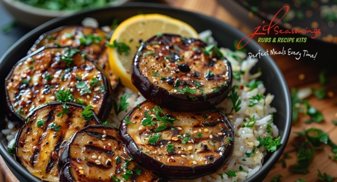 Jamaican Jerk Aubergine Recipe made with JD Seasonings