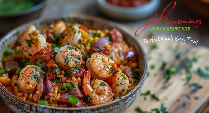 Prawn & Chorizo Jambalaya Recipe made with JD Seasonings