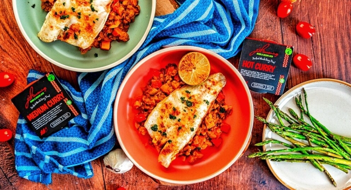 Spiced Seabass & Lentils Recipe made with JD Seasonings