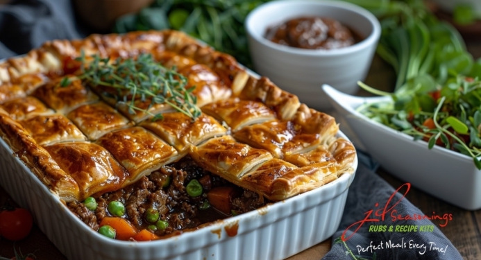 Steak & Ale Pie Recipe made with JD Seasonings