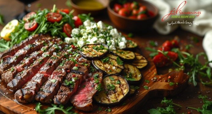 Steak & Aubergine Salad Recipe made with JD Seasonings