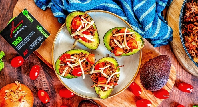 Taco Stuffed Avocados Recipe made with JD Seasonings