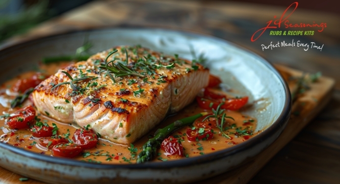 Tuscan Salmon Recipe made with JD Seasonings